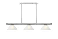 Three Light Billiard by Z-Lite - Vanguard Collection, Brushed Nickel Finish - 3050-3BN-AWL14