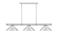 Three Light Billiard by Z-Lite - Vanguard Collection, Brushed Nickel Finish - 3050-3BN-BN15