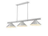 Three Light Billiard by Z-Lite - Vanguard Collection, Brushed Nickel Finish - 3050-3BN-MBN