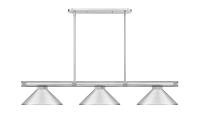 Three Light Billiard by Z-Lite - Vanguard Collection, Brushed Nickel Finish - 3050-3BN-MBN