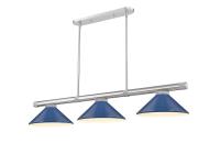Three Light Billiard by Z-Lite - Vanguard Collection, Brushed Nickel Finish - 3050-3BN-MNB
