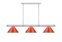 Three Light Billiard by Z-Lite - Vanguard Collection, Brushed Nickel Finish - 3050-3BN-PRD