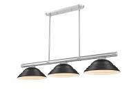 Three Light Billiard by Z-Lite - Vanguard Collection, Brushed Nickel Finish - 3050-3BN-SMB