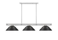 Three Light Billiard by Z-Lite - Vanguard Collection, Brushed Nickel Finish - 3050-3BN-SMB