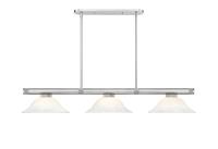 Three Light Billiard by Z-Lite - Vanguard Collection, Brushed Nickel Finish - 3050-3BN-WM16