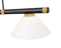 Three Light Billiard by Z-Lite - Vanguard Collection, Matte Black + Rubbed Brass Finish - 3050-3MB-RB-AMO14