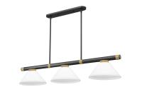 Three Light Billiard by Z-Lite - Vanguard Collection, Matte Black + Rubbed Brass Finish - 3050-3MB-RB-AMO14