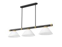Three Light Billiard by Z-Lite - Vanguard Collection, Matte Black + Rubbed Brass Finish - 3050-3MB-RB-AWL14