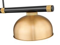 Three Light Billiard by Z-Lite - Vanguard Collection, Matte Black + Rubbed Brass Finish - 3050-3MB-RB-D13HBR