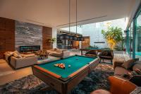 Three Light Billiard by Z-Lite - Vanguard Collection, Matte Black + Rubbed Brass Finish - 3050-3MB-RB-D13MB
