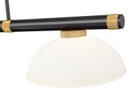 Three Light Billiard by Z-Lite - Vanguard Collection, Matte Black + Rubbed Brass Finish - 3050-3MB-RB-DMO14