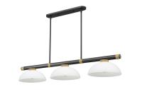 Three Light Billiard by Z-Lite - Vanguard Collection, Matte Black + Rubbed Brass Finish - 3050-3MB-RB-DMO14
