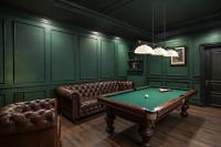 Three Light Billiard by Z-Lite - Vanguard Collection, Matte Black + Rubbed Brass Finish - 3050-3MB-RB-DMO14