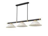 Three Light Billiard by Z-Lite - Vanguard Collection, Matte Black + Rubbed Brass Finish - 3050-3MB-RB-GM16