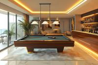 Three Light Billiard by Z-Lite - Vanguard Collection, Matte Black + Rubbed Brass Finish - 3050-3MB-RB-GM16