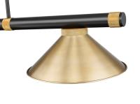 Three Light Billiard by Z-Lite - Vanguard Collection, Matte Black + Rubbed Brass Finish - 3050-3MB-RB-HBR15