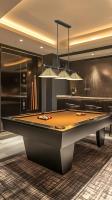 Three Light Billiard by Z-Lite - Vanguard Collection, Matte Black + Rubbed Brass Finish - 3050-3MB-RB-HBR15