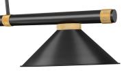Three Light Billiard by Z-Lite - Vanguard Collection, Matte Black + Rubbed Brass Finish - 3050-3MB-RB-MB15