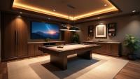 Three Light Billiard by Z-Lite - Vanguard Collection, Matte Black + Rubbed Brass Finish - 3050-3MB-RB-MB15