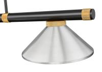 Three Light Billiard by Z-Lite - Vanguard Collection, Matte Black + Rubbed Brass Finish - 3050-3MB-RB-MBN