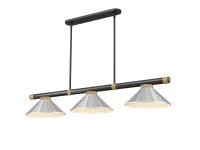 Three Light Billiard by Z-Lite - Vanguard Collection, Matte Black + Rubbed Brass Finish - 3050-3MB-RB-MBN