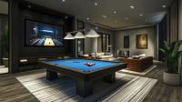 Three Light Billiard by Z-Lite - Vanguard Collection, Matte Black + Rubbed Brass Finish - 3050-3MB-RB-MBN