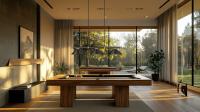 Three Light Billiard by Z-Lite - Vanguard Collection, Matte Black + Rubbed Brass Finish - 3050-3MB-RB-MMB