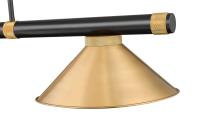 Three Light Billiard by Z-Lite - Vanguard Collection, Matte Black + Rubbed Brass Finish - 3050-3MB-RB-RB15