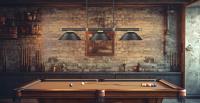 Three Light Billiard by Z-Lite - Vanguard Collection, Matte Black + Rubbed Brass Finish - 3050-3MB-RB-SMB