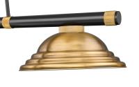 Three Light Billiard by Z-Lite - Vanguard Collection, Matte Black + Rubbed Brass Finish - 3050-3MB-RB-SRB