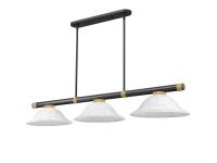 Three Light Billiard by Z-Lite - Vanguard Collection, Matte Black + Rubbed Brass Finish - 3050-3MB-RB-WM16