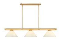 Three Light Billiard by Z-Lite - Vanguard Collection, Rubbed Brass Finish - 3050-3RB-AGM14