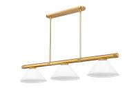 Three Light Billiard by Z-Lite - Vanguard Collection, Rubbed Brass Finish - 3050-3RB-AMO14