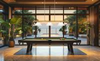 Three Light Billiard by Z-Lite - Vanguard Collection, Rubbed Brass Finish - 3050-3RB-AMO14