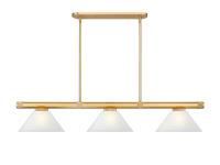 Three Light Billiard by Z-Lite - Vanguard Collection, Rubbed Brass Finish - 3050-3RB-AWL14