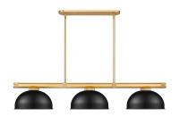 Three Light Billiard by Z-Lite - Vanguard Collection, Rubbed Brass Finish - 3050-3RB-D13MB