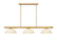 Three Light Billiard by Z-Lite - Vanguard Collection, Rubbed Brass Finish - 3050-3RB-DGM14
