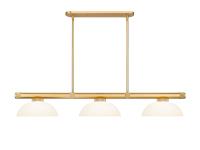 Three Light Billiard by Z-Lite - Vanguard Collection, Rubbed Brass Finish - 3050-3RB-DMO14