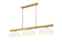 Three Light Billiard by Z-Lite - Vanguard Collection, Rubbed Brass Finish - 3050-3RB-DMO14