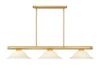 Three Light Billiard by Z-Lite - Vanguard Collection, Rubbed Brass Finish - 3050-3RB-GM16