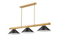 Three Light Billiard by Z-Lite - Vanguard Collection, Rubbed Brass Finish - 3050-3RB-MB15