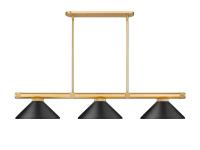 Three Light Billiard by Z-Lite - Vanguard Collection, Rubbed Brass Finish - 3050-3RB-MMB