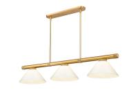 Three Light Billiard by Z-Lite - Vanguard Collection, Rubbed Brass Finish - 3050-3RB-PWH