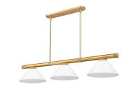 Three Light Billiard by Z-Lite - Vanguard Collection, Rubbed Brass Finish - 3050-3RB-PWH