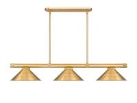 Three Light Billiard by Z-Lite - Vanguard Collection, Rubbed Brass Finish - 3050-3RB-RB15