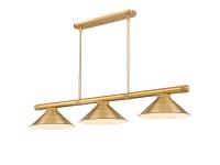 Three Light Billiard by Z-Lite - Vanguard Collection, Rubbed Brass Finish - 3050-3RB-RB15