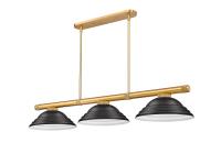 Three Light Billiard by Z-Lite - Vanguard Collection, Rubbed Brass Finish - 3050-3RB-SMB