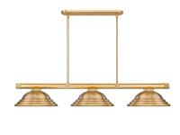 Three Light Billiard by Z-Lite - Vanguard Collection, Rubbed Brass Finish - 3050-3RB-SRB