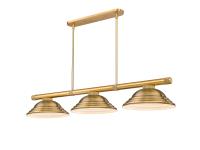 Three Light Billiard by Z-Lite - Vanguard Collection, Rubbed Brass Finish - 3050-3RB-SRB