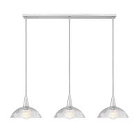 Three Light Linear Chandelier by Z-Lite - Lunelle Collection, Brushed Nickel Finish - 3051P12-3L-BN
